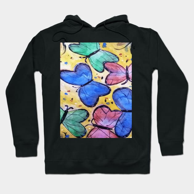 Butterfly watercolor gradient design Hoodie by Artistic_st